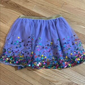 Sequin Embellished Purple Skirt